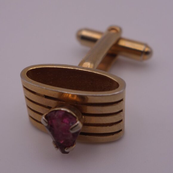 Cuff Links with Purple Stone - Picture 12 of 16